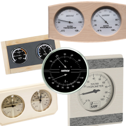 Saunové teplomery a vlhkomery