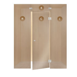 Sklenené saunové vitríny