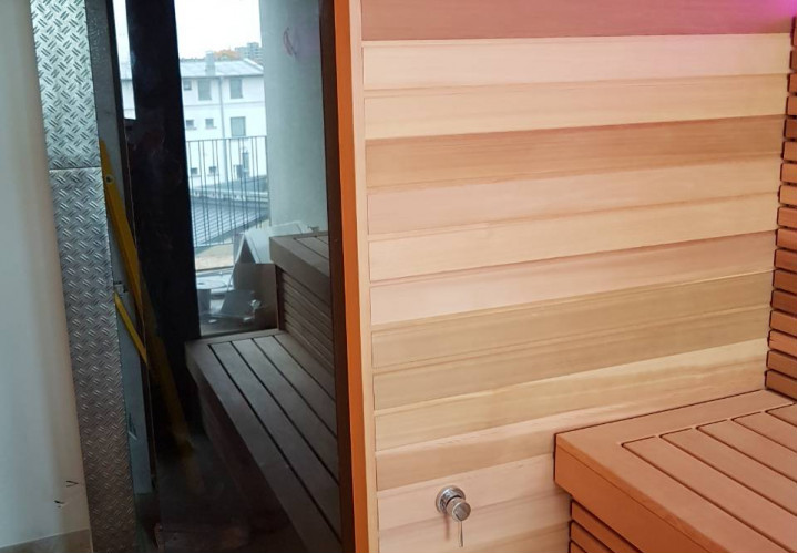 Kombinovaná sauna s himalájskou soľnou stenou
