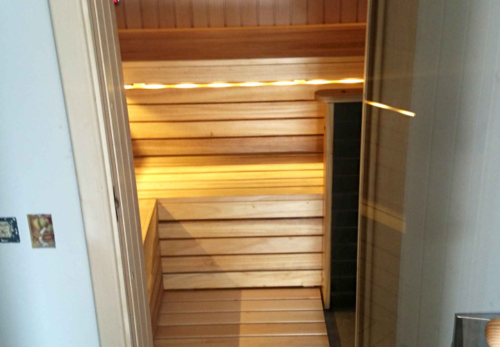 Sauna s arómou a dávkovacím systémom vody