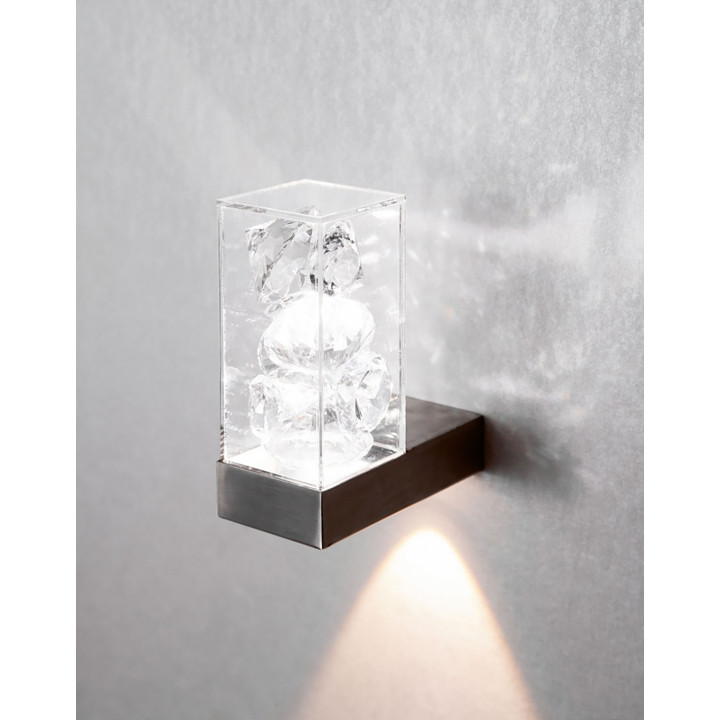 CARIITTI Toive LED číre svetlo s kryštálmi