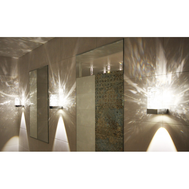 CARIITTI Toive LED číre svetlo s kryštálmi