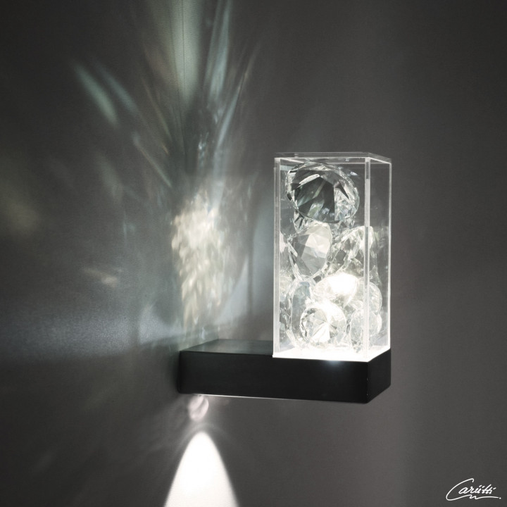 CARIITTI Toive LED číre svetlo s kryštálmi