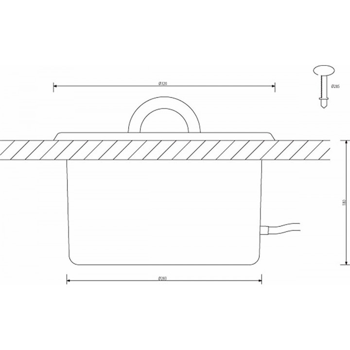 Svetlá misa CARIITTI, priemer 320 mm