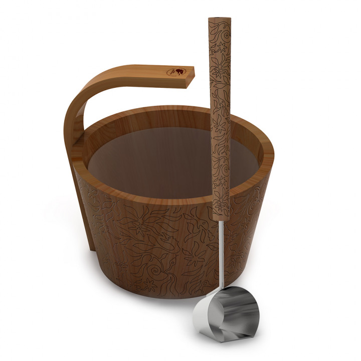 SAWO saunový set - Viac pary, premium, céder 4 l