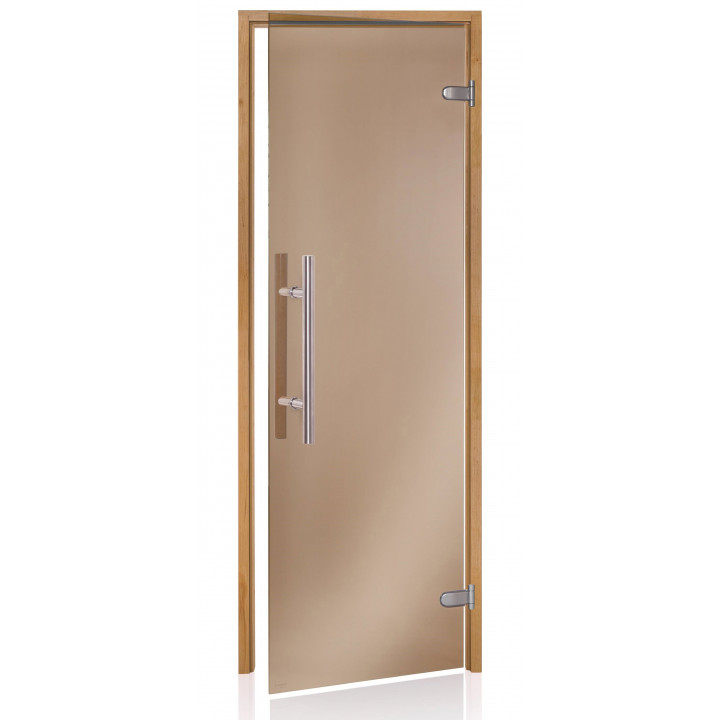 Sklenené dvere do sauny AD PREMIUM LIGHT, Thermo osika