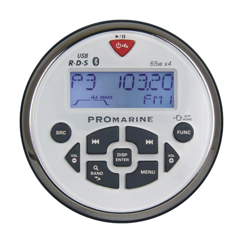 Hudobné centrum bez reproduktorov, vodotesné, biele