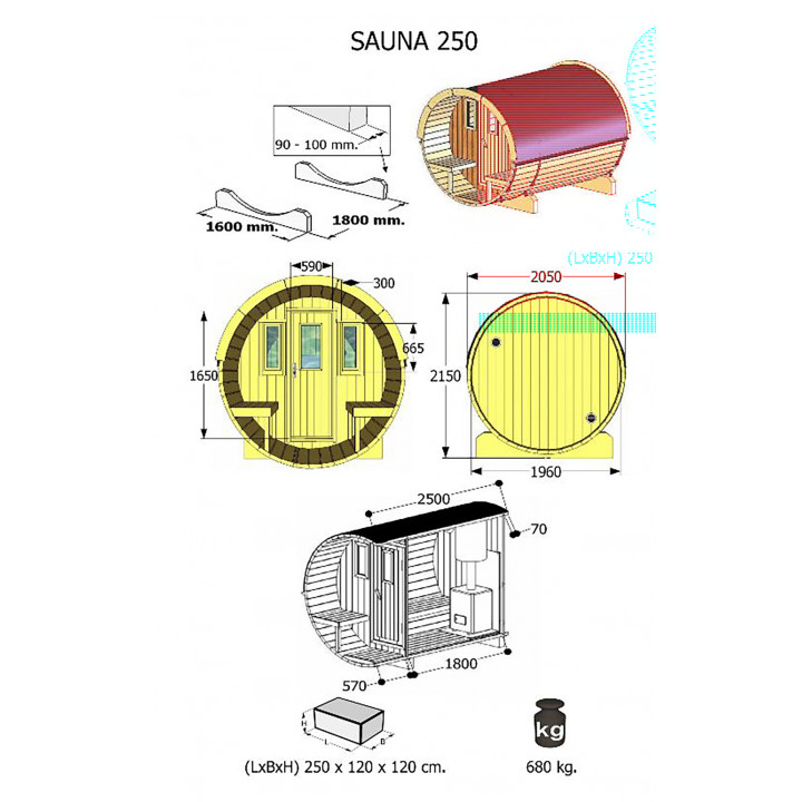 Saunový dom 250