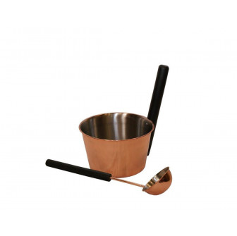 SAUNIA nerezový set 4 l, čierna rukoväť