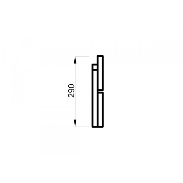 Operadlo, tepelne upravená borovica 42x290x1750-2350 mm