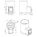 Saunová pec na drevo - STOVEMAN 20R-LS HEAVY - 2
