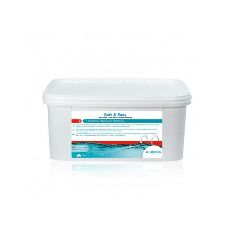 Prípravok na starostlivosť o bazén BEZ CHLÓRU Soft & Easy, 4,48 kg