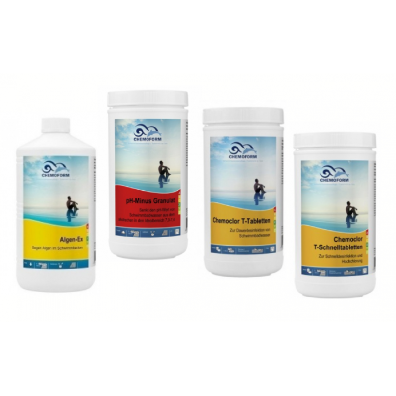 Chemická súprava CHEMOFORM do bazénov s papierovým filtrom, malá