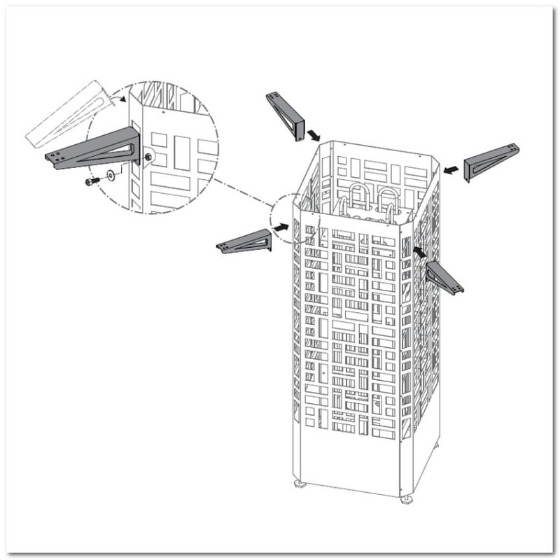 Montážne konzoly pre kryt rúry EOS Edge