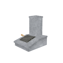 Kamenná povrchová úprava komína, mastenec, 540 mm 