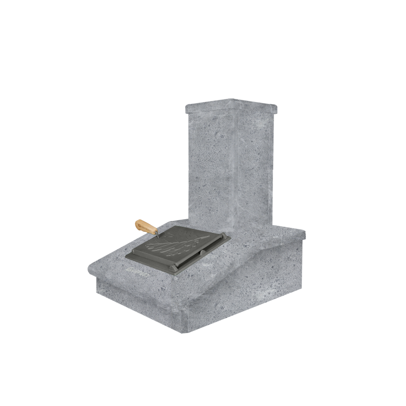 Kamenná povrchová úprava komína, mastenec, 540 mm