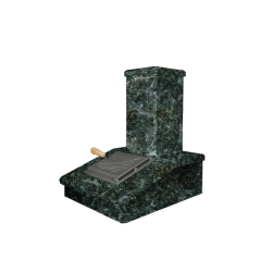 Kamenná úprava komína, tmavý Serpentine, 540 mm 