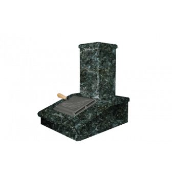 Kamenná úprava komína, tmavý Serpentine, 540 mm