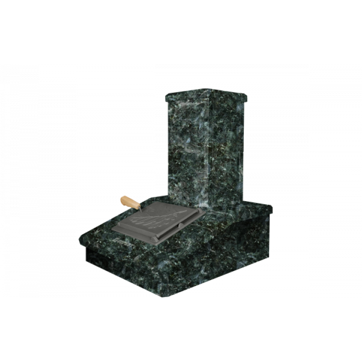 Kamenná úprava komína, tmavý Serpentine, 540 mm