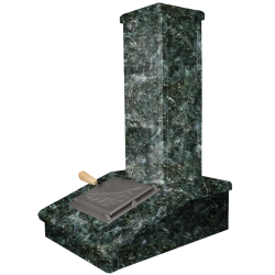 Kamenná úprava komína, tmavý Serpentine, 790 mm  Kamenná úprava komína, tmavý Serpentine, 790 mm