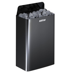 Elektrická saunová pec - HARVIA The Wall Black Steel SW90E 9 kW 