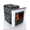 Saunová pec na drevo - NOVA PANORAMA 18 so sieťou - 0