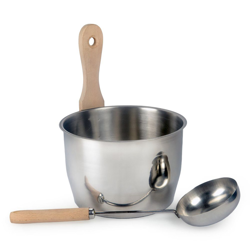 Súprava vedra a naberačky do sauny, VIAC PARY, OPTIMAL 4 L