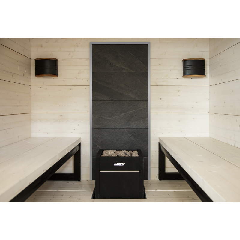 Kamenná stena HARVIA, sivý rám