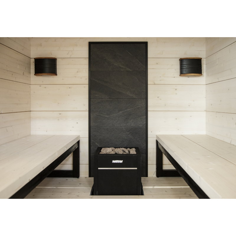 Kamenná stena HARVIA, čierny rám