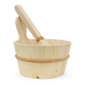 Drevené vedro SAWO 4 l a naberačka 36 cm, borovica - 3
