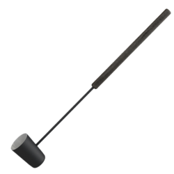 Čierna naberačka do sauny, dlhá rukoväť 