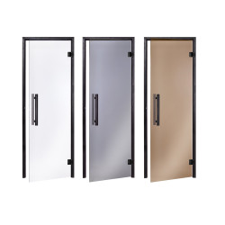 AD sklenené dvere do sauny, Čierny rám  AD sklenené dvere do sauny, Čierny rám