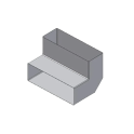 Koleno úzke 50x150, 90° - 0