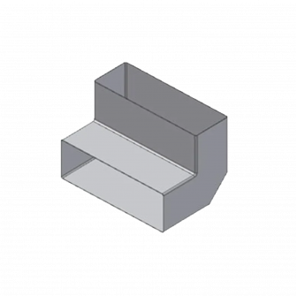 Koleno úzke 50x150, 90°