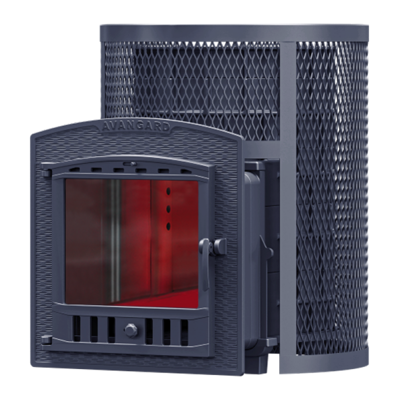 Saunová pec na drevo GEFEST - AVANGARD 24 (P2) v okrúhlej mriežke