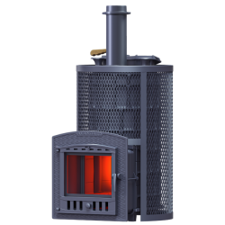 Saunová pec na drevo GEFEST - AVANGARD ZK 40 (P2) Hurricane v okrúhlej mriežke 
