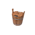 Drevený vedierko na metličky, dub, 12l - 1
