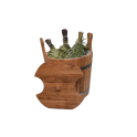 Drevený vedierko na metličky, dub, 12l - 0