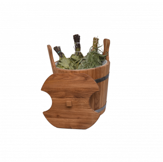 Drevený vedierko na metličky, dub, 12l