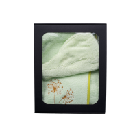 Darčeková sada v darčekovej krabičke pre ŇU. Dámska saunová čiapka a zástera SVETLOZELENÁ