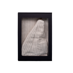 Darčeková sada v darčekovej krabičke pre NEHO. Pánska saunová čiapka a zástera - ĽAN 