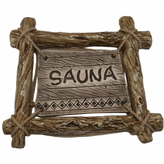 Doska dverí SAUNA s rámom odbočky