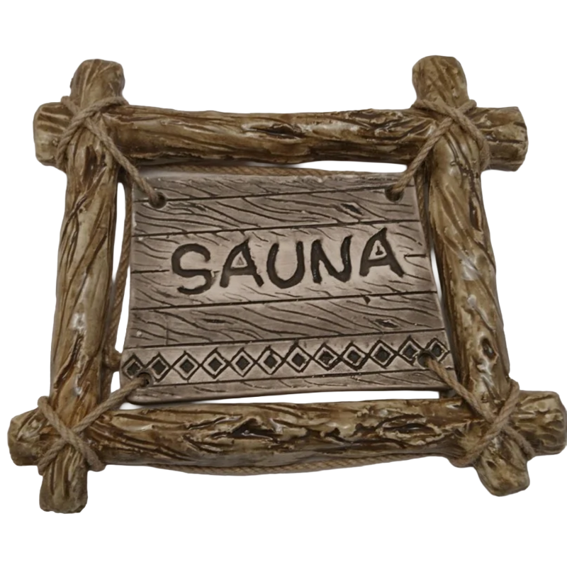 Doska dverí SAUNA s rámom odbočky