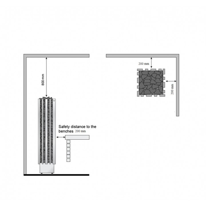 Elektrická saunová pec - IKI MONOLITH 13,8 kW