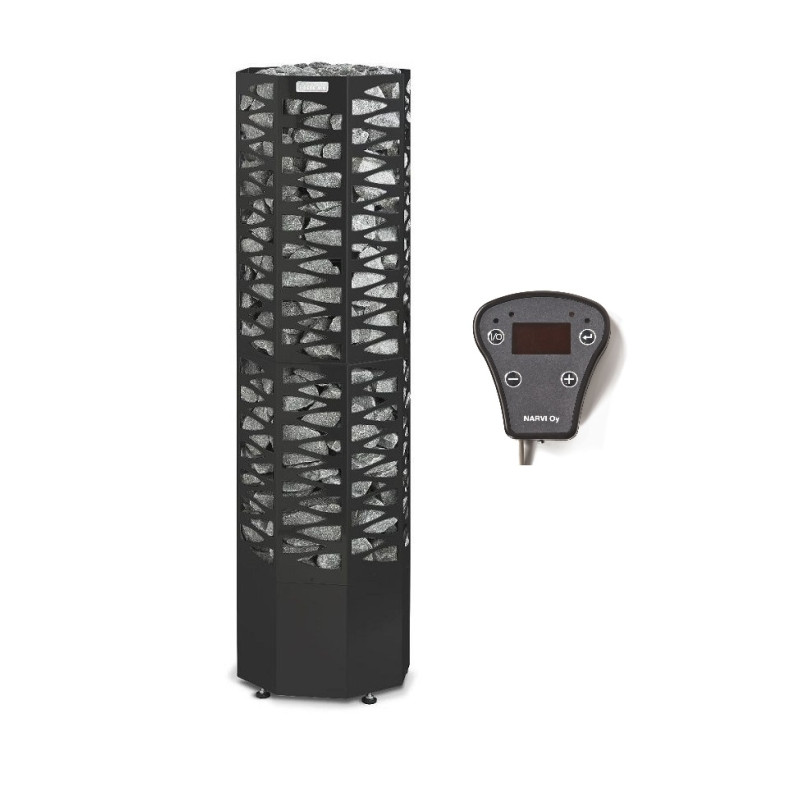 Elektrická saunová pec - NARVI SMOOTH 10,5 kW, čierna