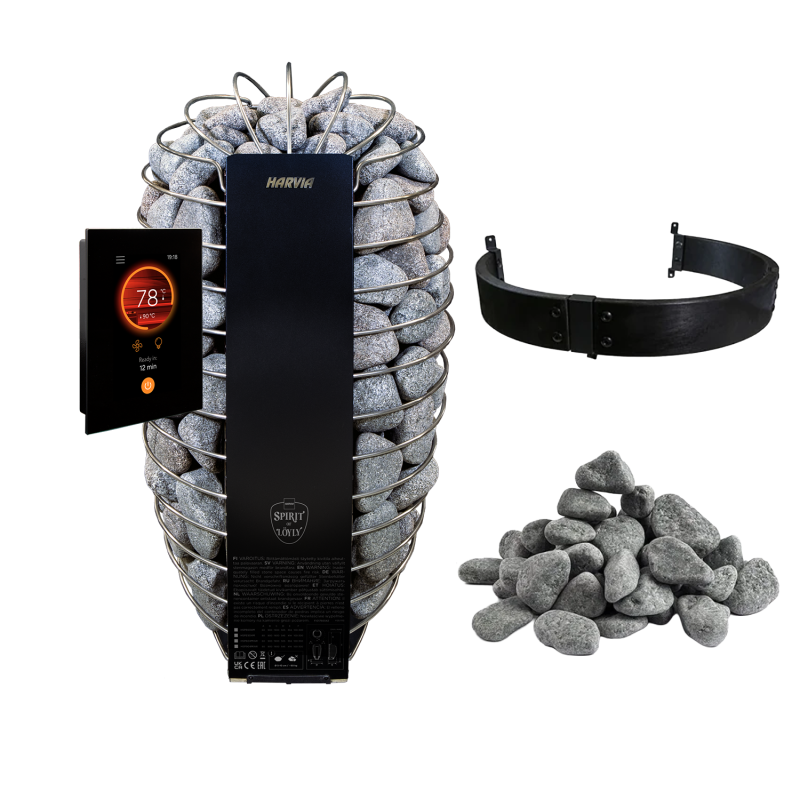 Elektrické saunové pece - sada HARVIA Spirit SP90FC 9,0 kW Fenix WiFi