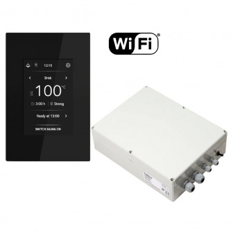 Ovládací panel elektrického saunového ohrievača - TULIKIVI WIFI so stykačovou skrinkou