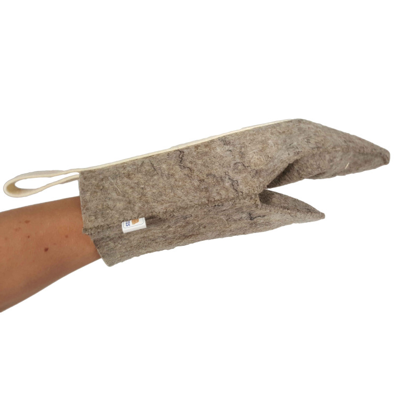 Plstená rukavica do sauny