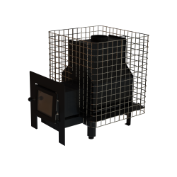 Saunová pec na drevo - VILPRA FORNAX-14-NL-V s vonkajším krbom 