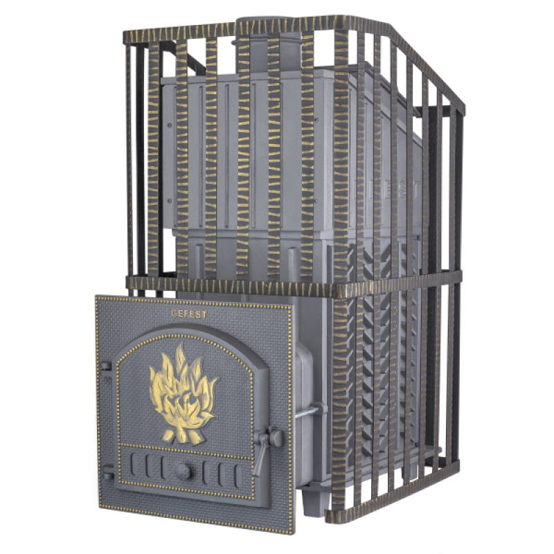 Saunová pec na drevo - Gefest GFS ZK Uragan 40 v mriežke